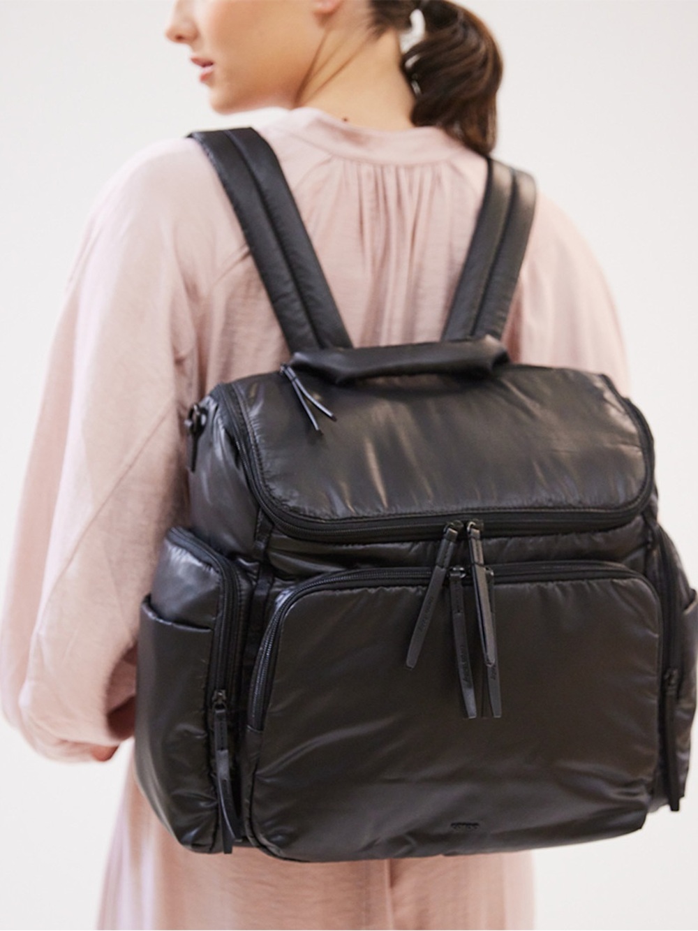 Caraa Medium Black Diaper Bag